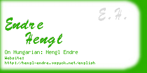 endre hengl business card